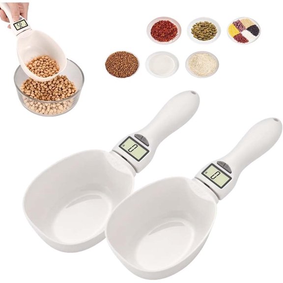 Electronic Measuring Spoon,0.1oz-28oz / 0.1g-800g Upgraded Smart Digital Kitchen Scoop Scale with High-Precision Sensor & Easy-Read LCD Screen,Lightweight & Durable,for Baking,Cooking