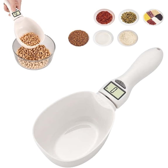 Electronic Measuring Spoon,0.1oz-28oz / 0.1g-800g Upgraded Smart Digital Kitchen Scoop Scale with High-Precision Sensor & Easy-Read LCD Screen,Lightweight & Durable,for Baking,Cooking