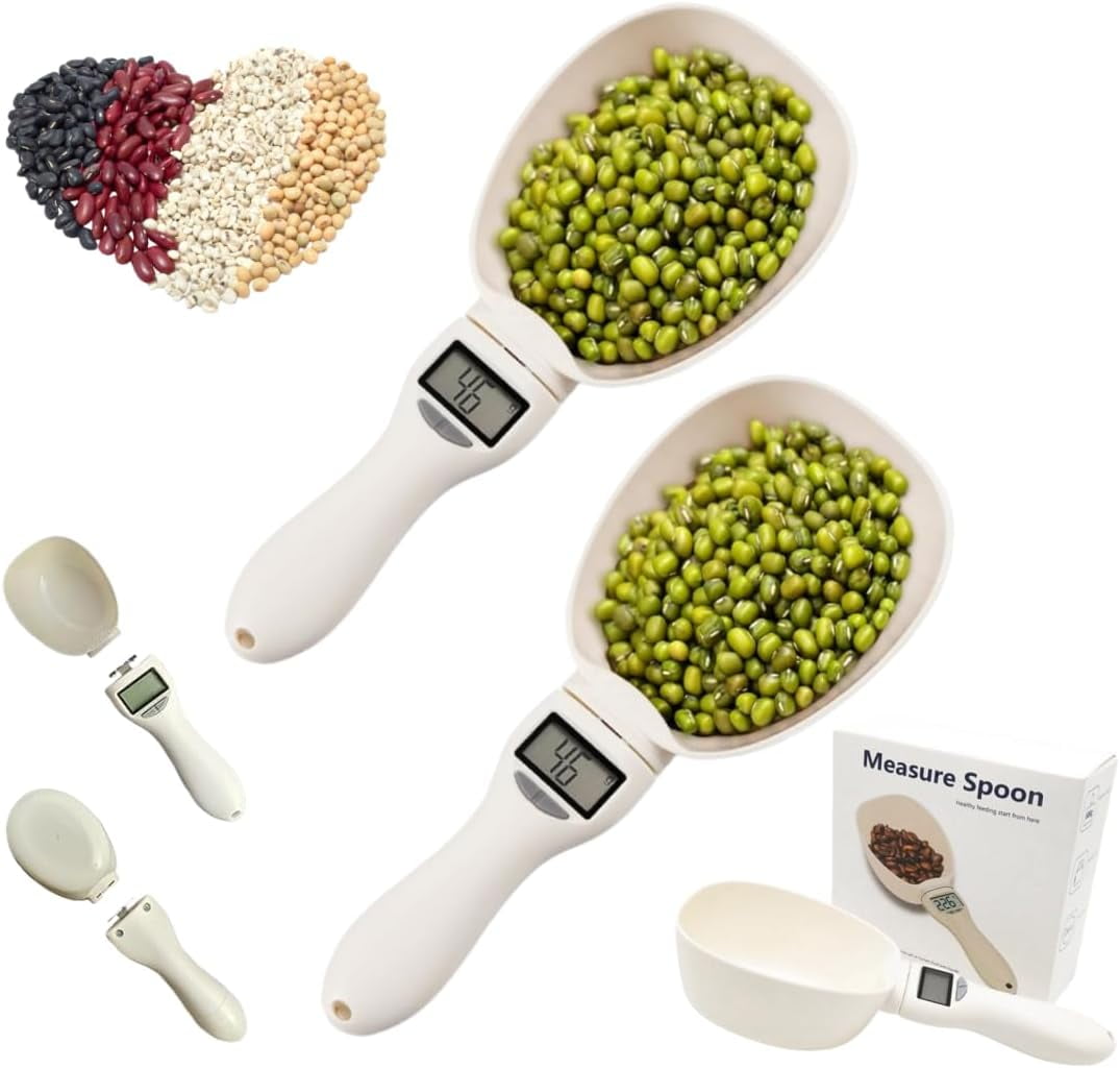 Electronic Measuring Spoon With Conversion, 2026 Upgraded Digital Spoon Scale, Adjustable Digital Measuring Spoons, For Cooking Baking, High Precision Kitchen Gadget With Lcd Display (2PCS)