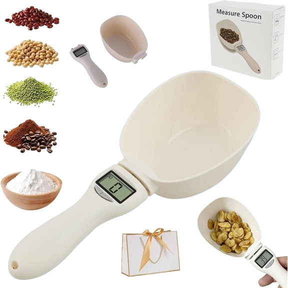 Electronic Measuring Spoon with Conversion,Adjustable Digital Measuring Spoons for Cooking & Baking,High-Precision Sensor with Clear LED Display, Removable Handle,Up to 28 oz / 800g,0.1g Accuracy