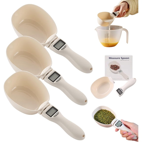 Electronic Measuring Spoon with Conversion,High Precision Digital Measuring Spoon with LCD Screen,800g / 0.1g, Electronic Food Measuring Scoop Scale for Food,Coffee, Spices,Bake,Dog Cat Food