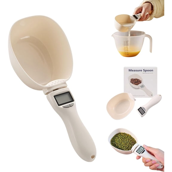 Electronic Measuring Spoon with Conversion,High Precision Digital Measuring Spoon with LCD Screen,800g / 0.1g, Electronic Food Measuring Scoop Scale for Food,Coffee, Spices,Bake,Dog Cat Food