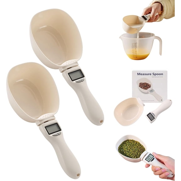 Electronic Measuring Spoon with Conversion,High Precision Digital Measuring Spoon with LCD Screen,800g / 0.1g, Electronic Food Measuring Scoop Scale for Food,Coffee, Spices,Bake,Dog Cat Food