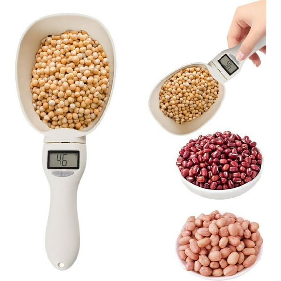 Electronic Measuring Spoon, Digital Food Measuring Scoop Scale with LCD Display, High Precision Gram/Ounce Measurement for Cooking Coffee, Kitchen Pet Food