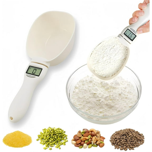 Electronic Measuring Spoon,Digital Measuring Scoop Scale with Easy-Read LCD Display & Precise Sensor,Perfect for Baking,Coffee,Protein Powder,and Pet Food,Measures 0.1g-800g / 0.1oz-28oz