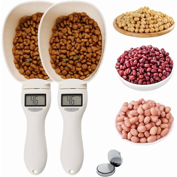 Electronic Measuring Spoon, Digital Measuring Spoon Scale with Conversion, Smart Adjustable Kitchen Scoop - Weigh As You Scoop, High Precision with LCD Screen for Kitchen and Dog Cat Food