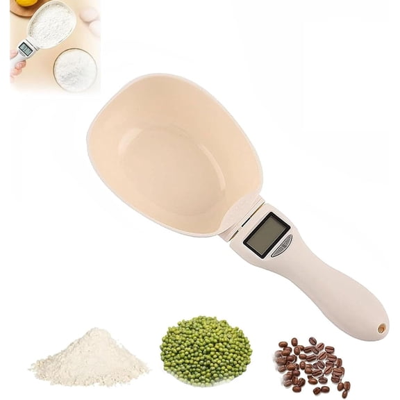 Electronic Measuring Spoon, Digital Scale with LCD Screen for Precise Ingredient Measurement, Adjustable Smart Tool for Bakers and Home Cooks, 2-Piece Set.