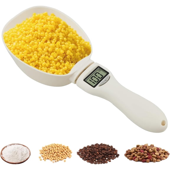 Electronic Measuring Spoon,High Precision Digital Food Scale Scoop with LCD, 5 Units (g/ml/oz), Removable for Baking, Cooking, Coffee & Pet Food