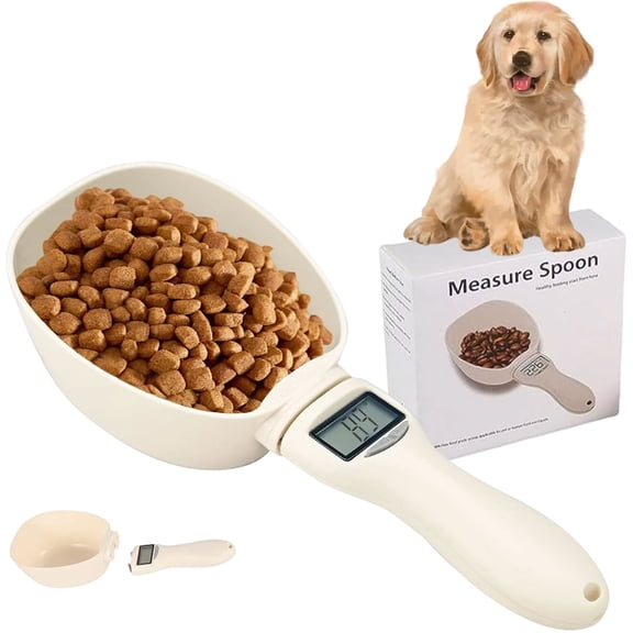 Electronic Measuring Spoon, Pet Food/Kitchen Digital Measuring Scoop Scale, Precise Food Measuring Scooper, Measure Liquid/Dry Item, Max 800g