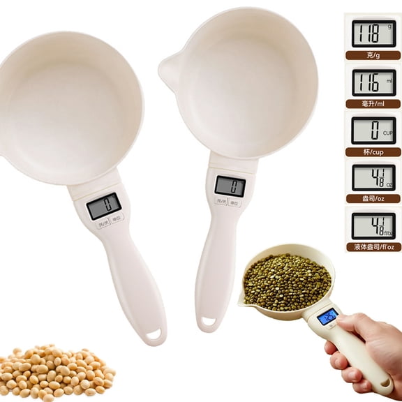 Electronic Measuring Spoon, Upgrade Measuring Spoon With Conversion, Smart Electronic Measuring Cup, Weigh As You Scoop, Rechargeable,High Precision With Lcd Screen
