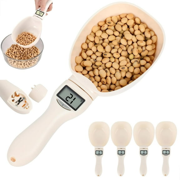Electronic Measuring Spoon with Conversion, Digital Smart Detachable Spoon with LCD Display for Kitchen, Baking, Coffee & Pet Food