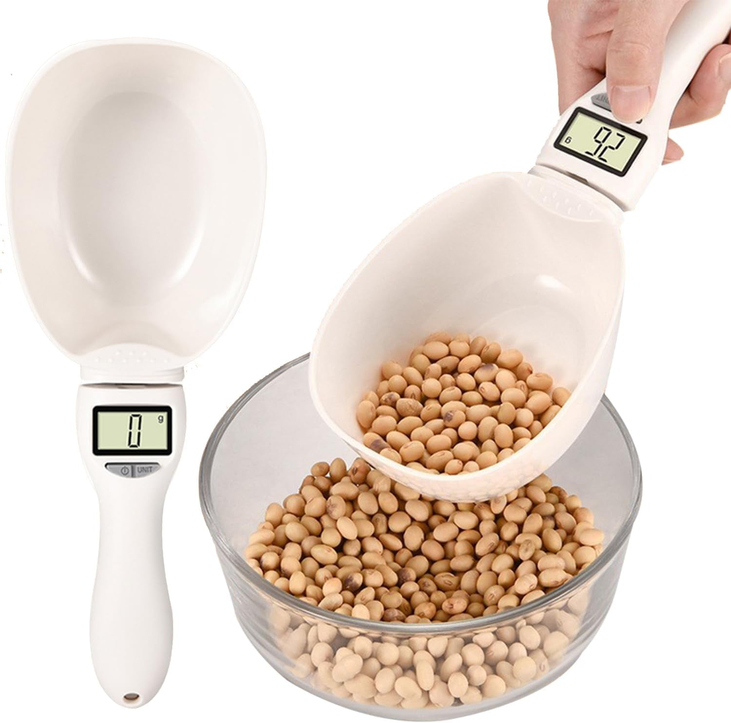 Electronic Measuring Spoon with Conversion, Digital Smart Detachable Spoon with LCD Display for Kitchen, Baking, Coffee & Pet Food