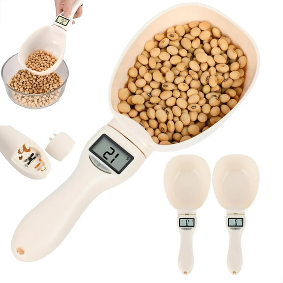Electronic Measuring Spoons 800g, Electronic Food Scale Spoon with LCD, 5-Unit Smart Measuring Cup for Cooking, Baking, Coffee & Pet Food