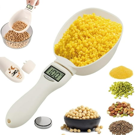 Electronic Measuring Spoons with LCD Display, 800g/0.1g High-Precision Scoop for Cooking Baking and Pet Food Portioning, 5-Unit Conversion (g/ml/oz/cup)
