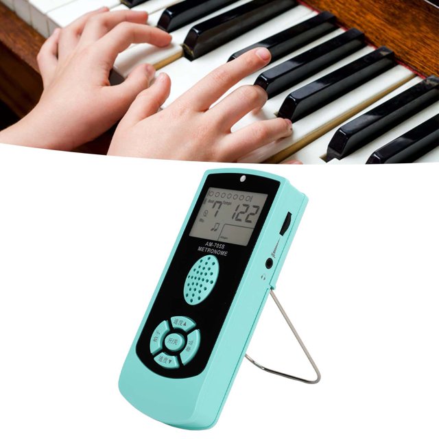 Electronic Metronome, Rechargeable Mini Digital Metronome Green 2 Sound