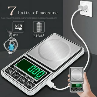 Chwares Digital Kitchen Scales,usb Charging, 3kg/0.1g Mini Food