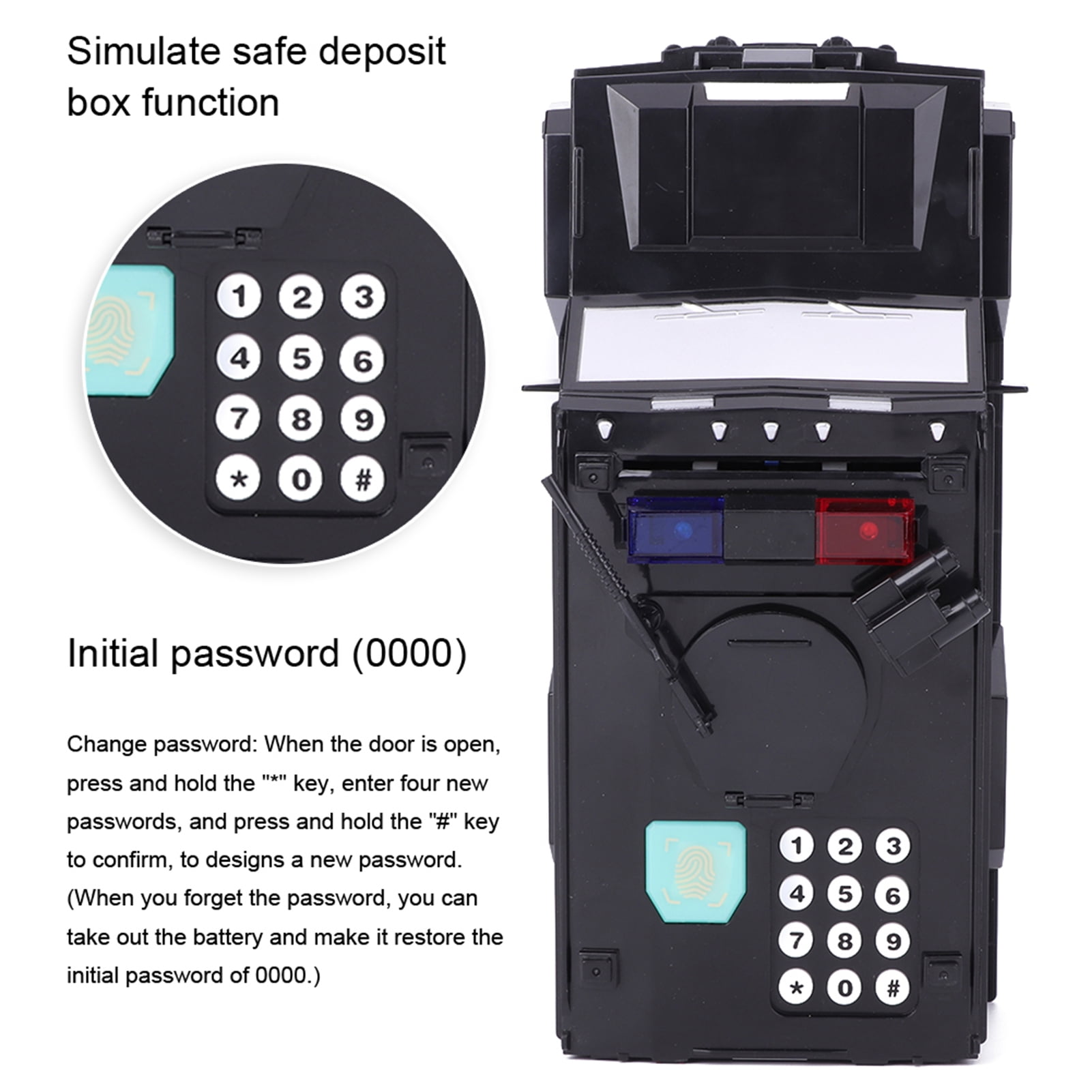 Electronic Money Box Plastic, With Cool Lights, Cash Truck Money Box As