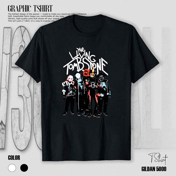 Electronic Music Band Fan Graphic The Living Tombstone T-Shirt V17056, for Men & Women, up to Size 5XL