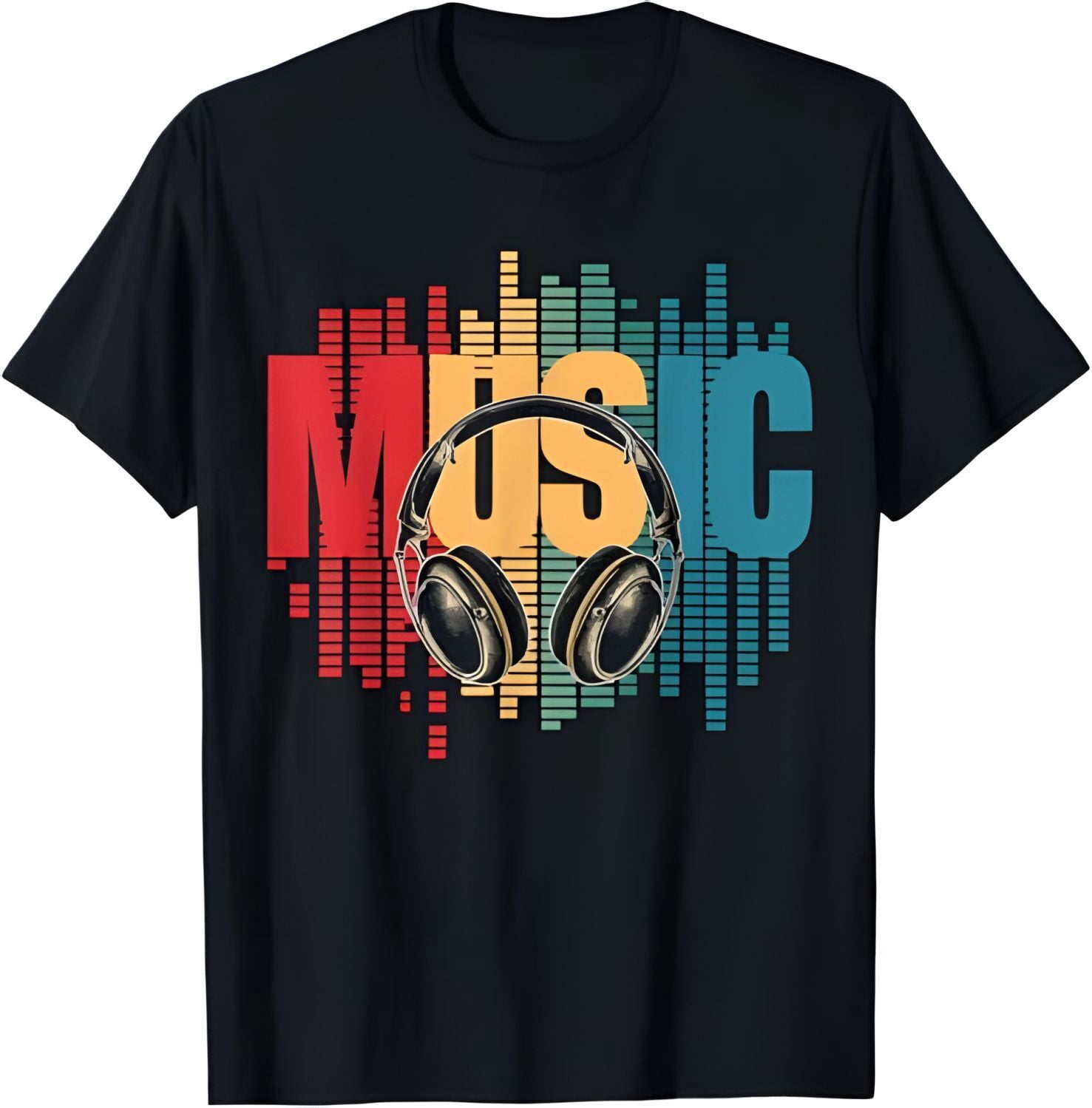 Electronic Music Lover DJ Retro Headphones TShirt