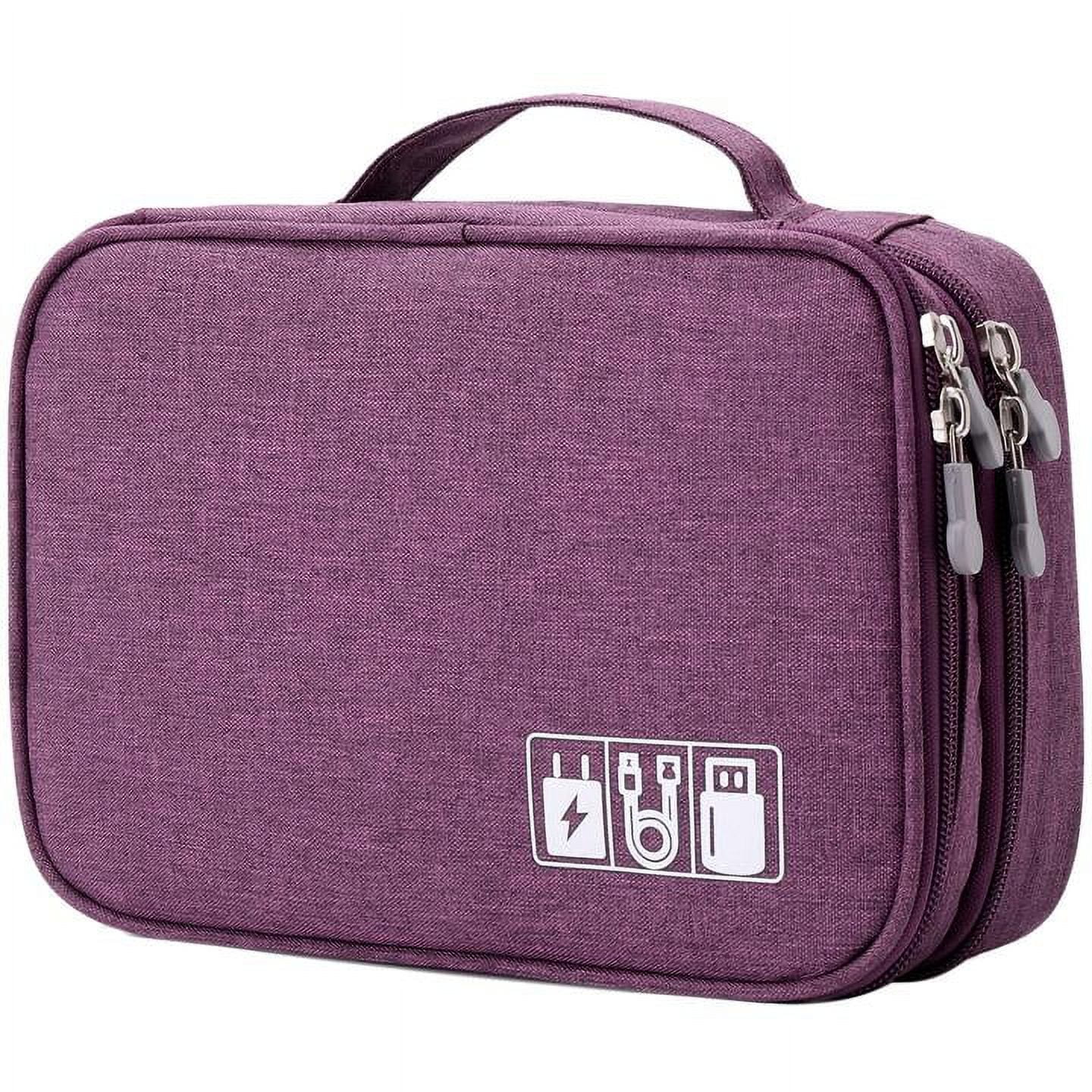 Mygreen Electronics Travel Organizer Storage Bag Double Layer Universal Traveling Gear Accessories Carrying Cover Pouch for iPad Mini Cables Phone