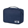 thumbnail image 1 of Electronic Organizer Travel Case, Multi-Function Cable Storage Bag for Power Bank, Headphones, Charger, with Zipper Pockets and Elastic Bands, Water-Resistant Tech Pouch, 1 of 8