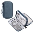 thumbnail image 1 of Electronic Organizer Travel Case | Small Mesh Zipper Pouch | Bag Storage Organizer | Navy Blue 1 Pack, 1 of 6