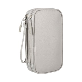 Electronic Organizer,Travel Tech Pouch Bag,Large Electronic Cable Travel Case with Wrist Strap,Double Layers Electronics Travel Carrying Case for Phone,Power Bank,SD Card,Tech Accessories
