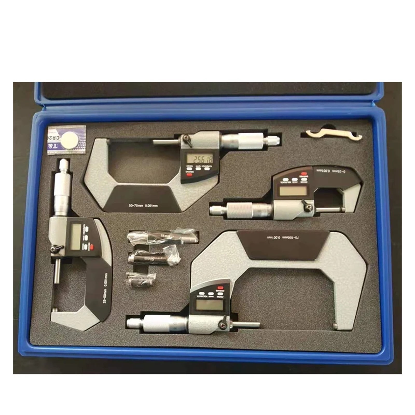 Lot Micromètres Etalon 0-25mm Et 25-50mm - 0,001mm - Étalonnés 2022