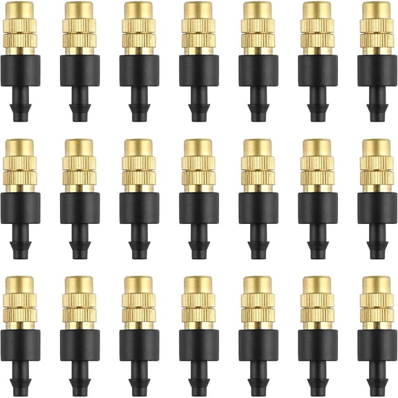 Brass Spray Nozzle, Adjustable Copper Drip Irrigation Atomizing Nozzle,