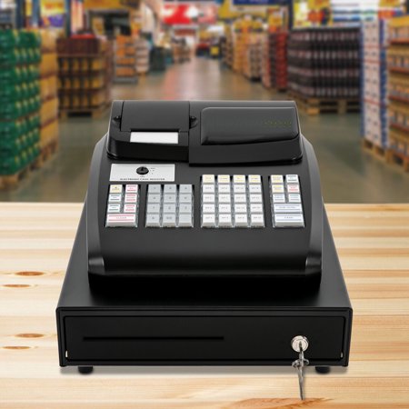 Electronic POS System Cash Register LED Display for Retail W/ Drawer 47 Keys