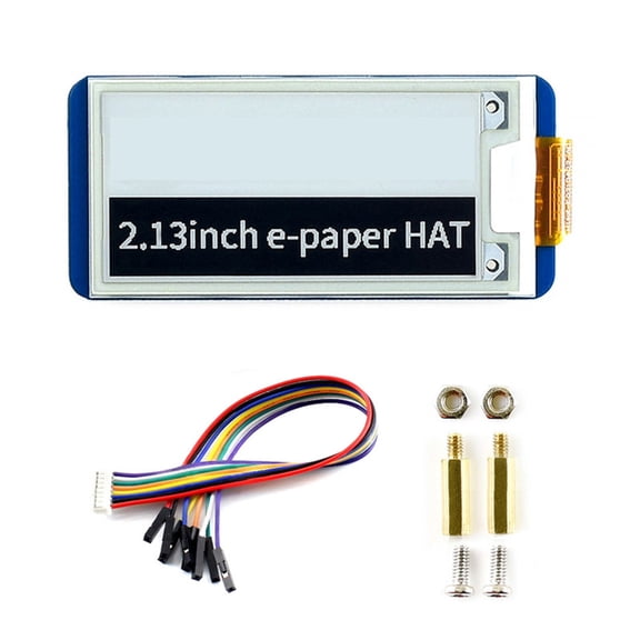 Electronic Paper Screen Board 2.13in 250 x 122 with Cable, Mount Parts, and Small-Space Screen Use for Device Builds