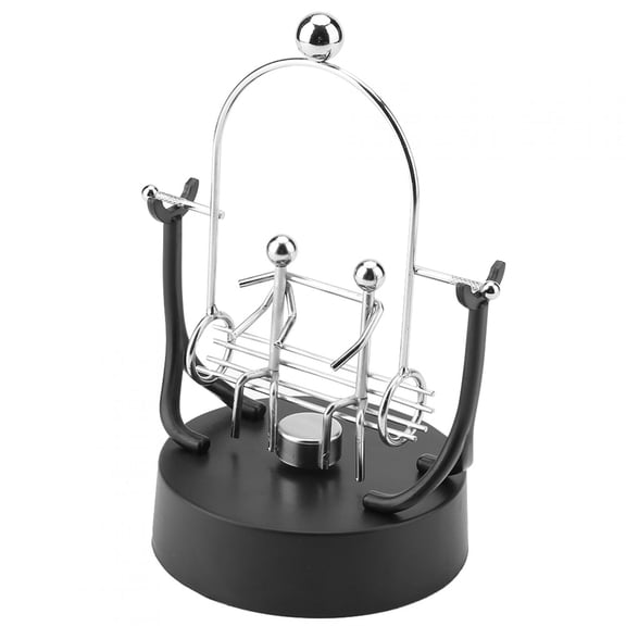 Electronic Perpetual Motion Desk Toy, Kinetic Art Asteroid Swing Mobile Decoration for Home Office, Educational Physics Science Geek Gift (7.5 x 4.3 Inches / 19 x 10.8 cm)