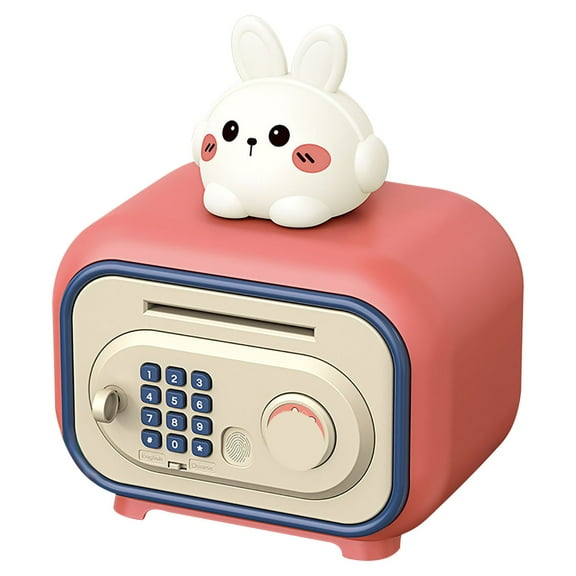 Electronic Pet Bank with Fingerprint Password | Secure Coin & Cash Storage | Large Capacity Savings Cabinet | Plastic Safe | In & Out Slot | 7.48x5.12x8.66 in | Battery Operated