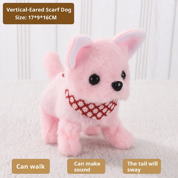 Electronic Pet Plush Dog – Interactive Walking Toy with Built-In Motor and Light Effects, Safe Soft Plush Material, Lightweight Portable Companion for Home and Outdoor Use