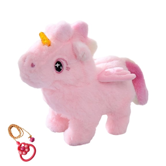 Electronic Pet Unicorns Toy Walking Interactive Plush Doll Toy Vibrating Automatic Moving Stuffed For Baby Kids