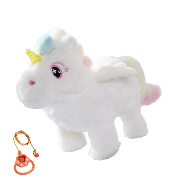 Electronic Pet Unicorns Toy Walking Interactive Plush Doll Toy Vibrating Automatic Moving Stuffed For Baby Kids