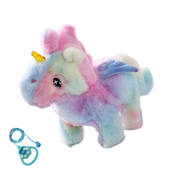 Electronic Pet Unicorns Toy Walking Interactive Plush Doll Toy Vibrating Automatic Moving Stuffed For Baby Kids