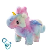 Electronic Pet Unicorns Toy Walking Interactive Plush Doll Toy Vibrating Automatic Moving Stuffed For Baby Kids