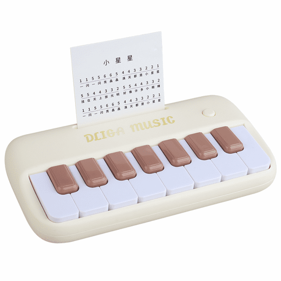 Electronic Piano Keyboard Toys with Dynamic Lights, Musical Instruments for Toddlers Ages 3-5 Birthday Gifts(Yellow)