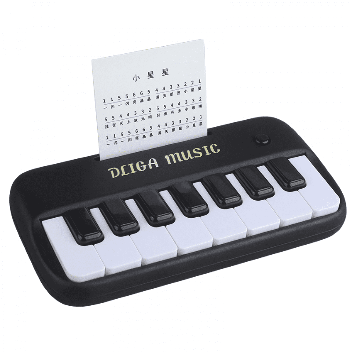 Mini Piano Keyboard Toys Musical Instruments with Lights for Toddlers 1-3 Years Old Birthday Gifts(Black)
