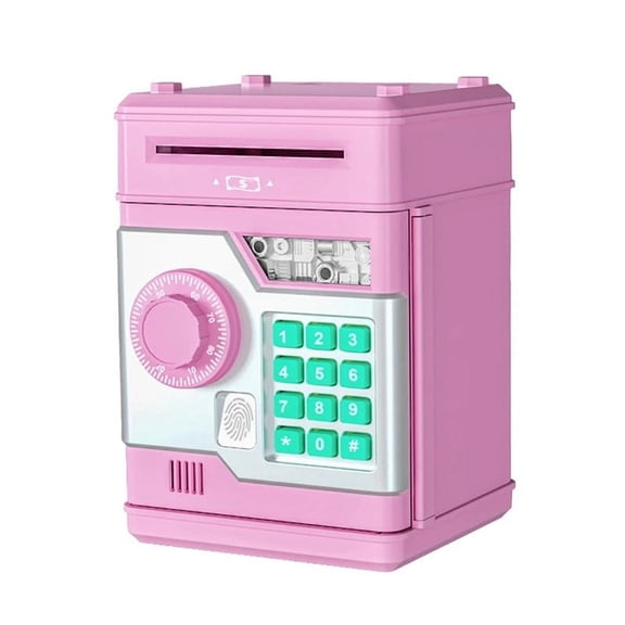 Electronic Piggy Bank ATM Password Money Box Safe Smart Fingerprint Automatic Banking