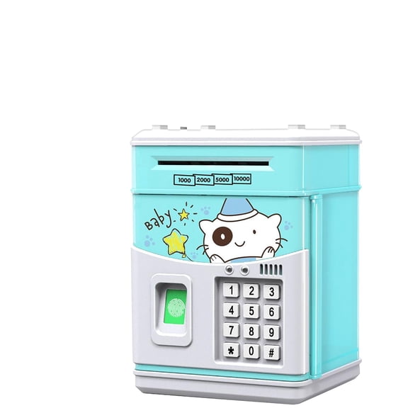 Electronic Piggy Bank Cartoon Imitation ATM Cash Coin Can Auto Money Saving Bank With Password For Kids Girls Gift Have Educational Significance ,Unbreakable