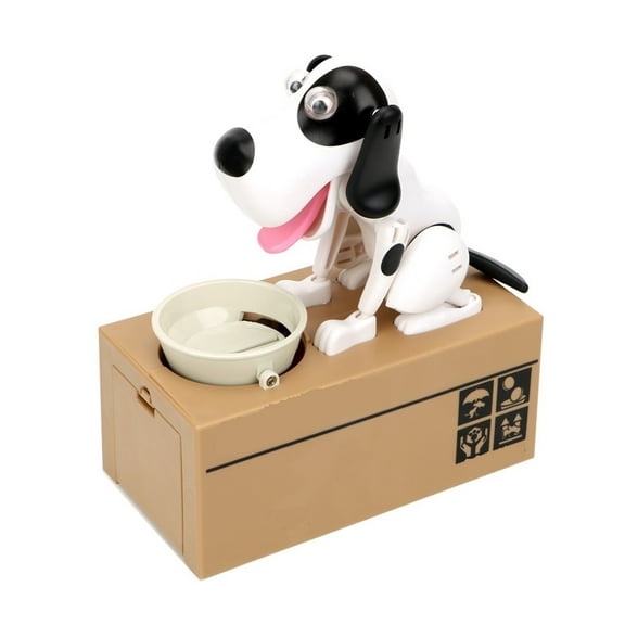 Electronic Piggy Bank Money Box Automated Cartoon Robotic Dog Steal Children Coin Saving Banks Plastic Kids Gift Home Decor Have Educational Significance ,Unbreakable