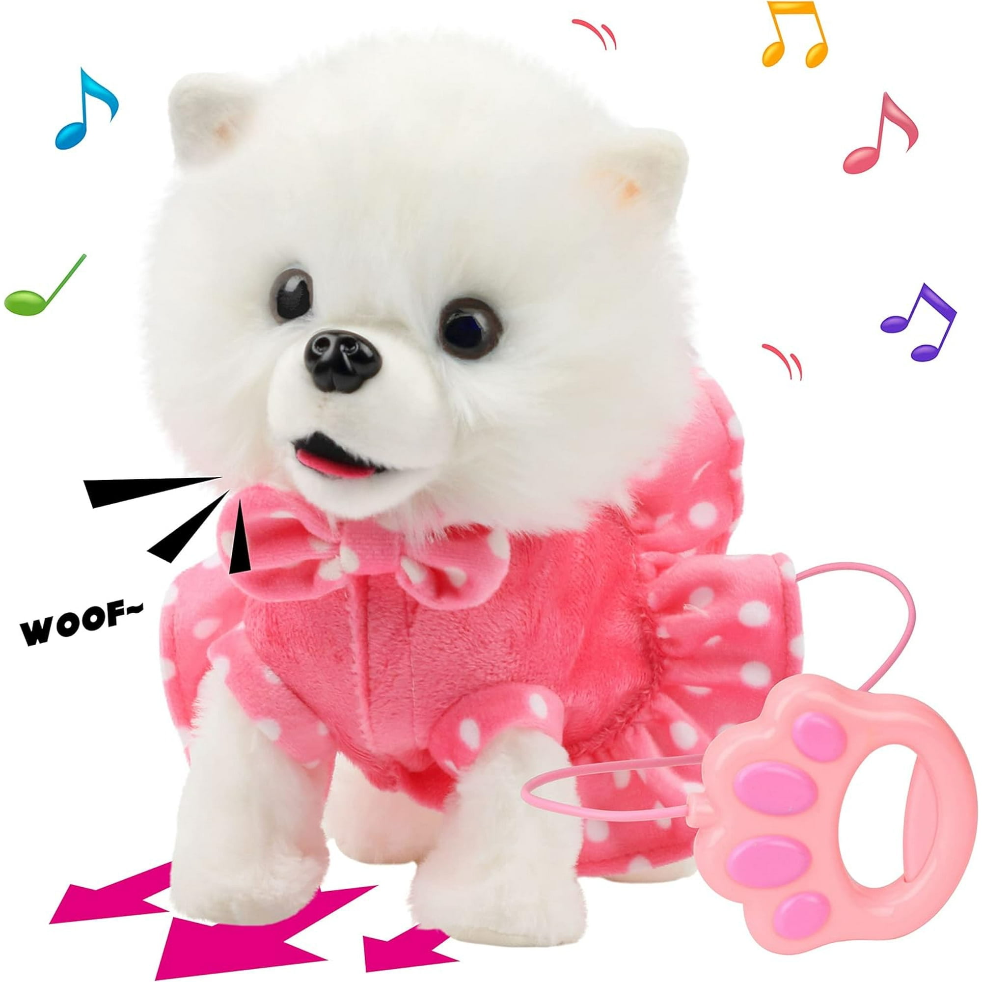 Electronic Plush Dog,Dog Toy Remote Control Leash,Animated Puppy Nodding Barking Wagging Tail Gift for Kids Toddler Gifts Birthday