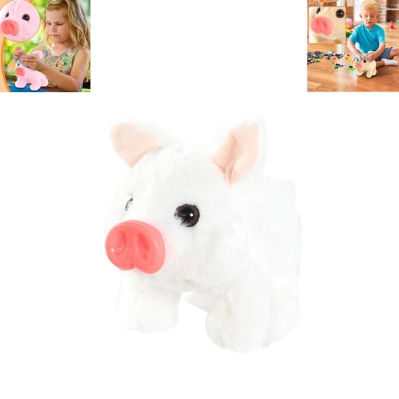 Electronic Plush Pig Pet Toy, Lifelike Animated Walking Pig with Sound and Motion for Children Interactive Play
