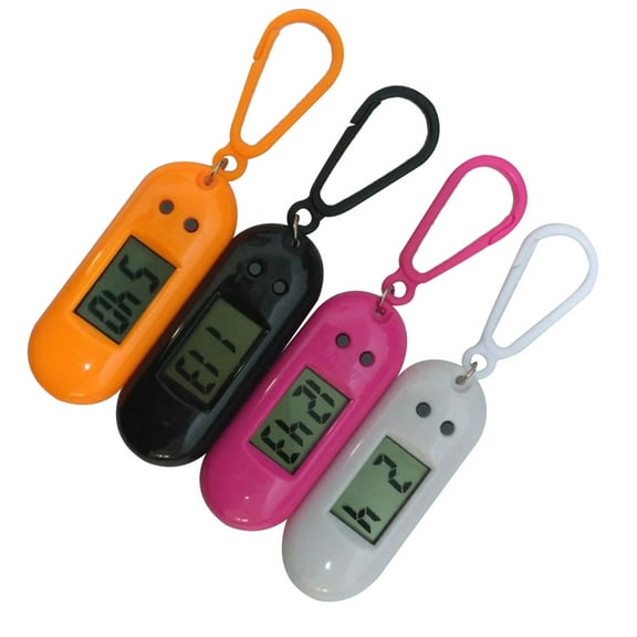 TOYMYTOY 4Pcs Digital Key Chain Watch Assorted Color Plastic Keychain Design Portable for Friends