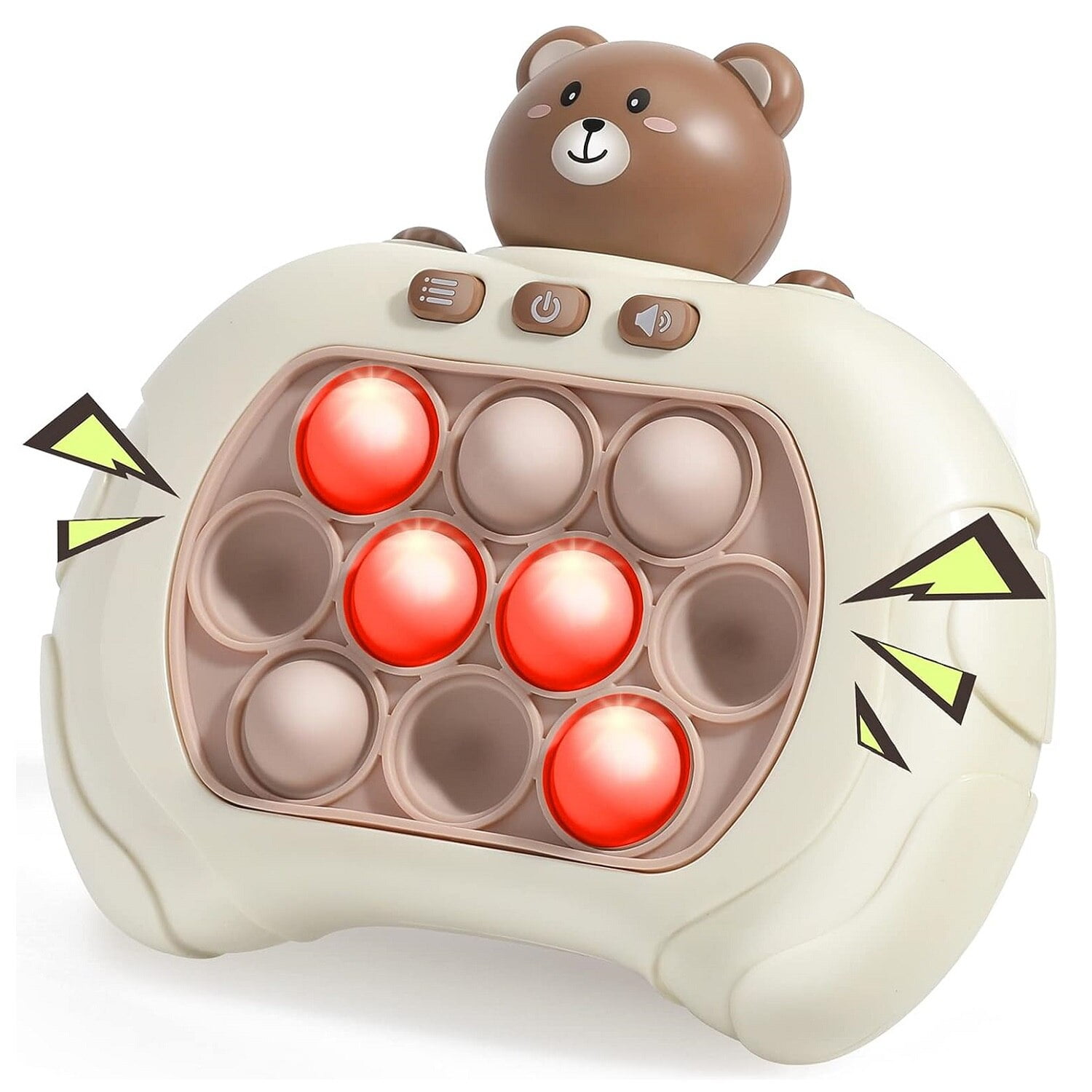 Pop It Game - Pop It Pro Light Up Game Quick Push Fidget Game Brown c5cc, Brown