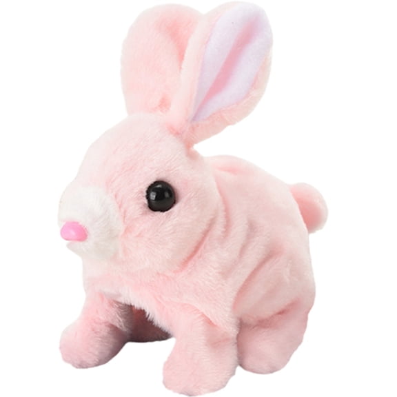 Electronic Rabbit Toy, Interactive Plush Animal, Realistic Walking Bunny