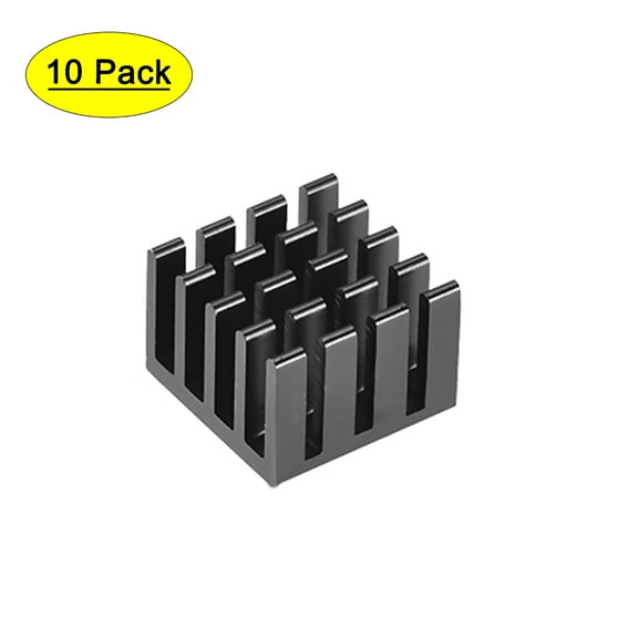 Electronic Radiators Heatsink for MOS GPU IC Chip Black 14 x 14 x 10 mm 10pcs