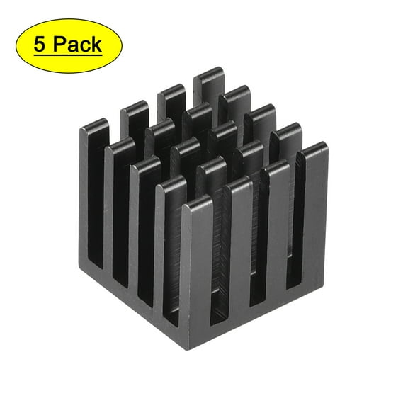 Electronic Radiators Heatsink for MOS GPU IC Chip Black 15 x 15 x 15 mm 5pcs